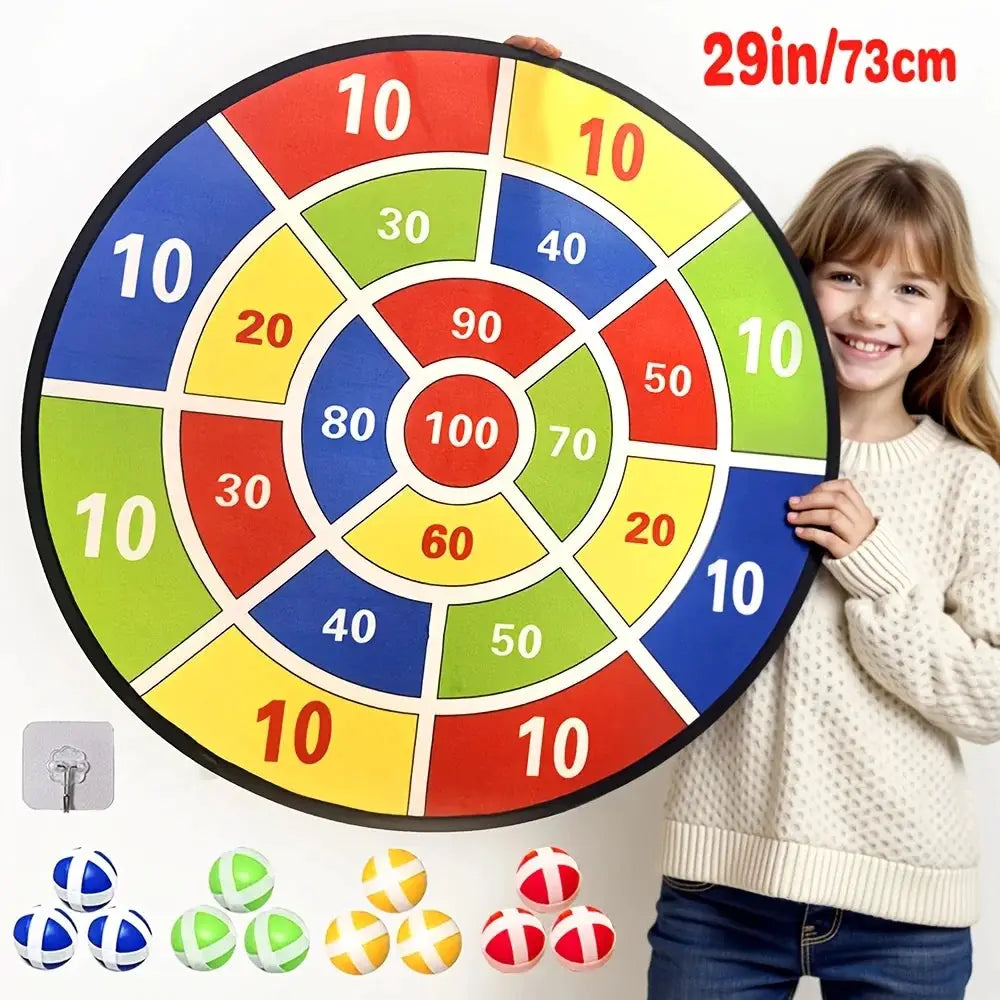 Montessori Throwing Slingshot Target Sticky Ball Dartboard Basketball Board Games Educational Outdoor Toy For Children