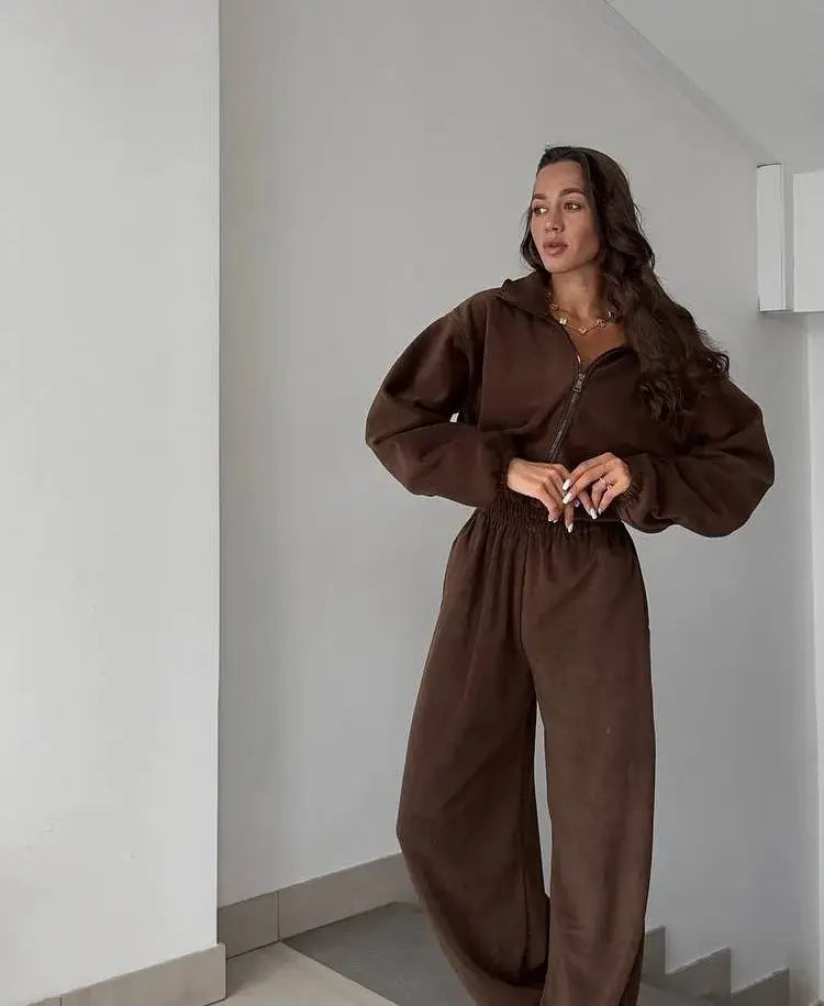 TrendFlow Contrast Color Jumpsuit for Women Sporty Street Style with Stretch Polyester Elastane