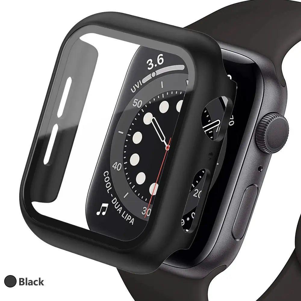 Tempered Glass+Cover for Apple Watch Case Ultra Accessories SE 3 4 5 6 7 8 Iwatch Screen Protector Case 49mm 45mm 41mm 44mm 40mm