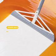 Simples Market 180° rotatable rubber broom silicone mop with white frame and gray squeegee edge for floor cleaning