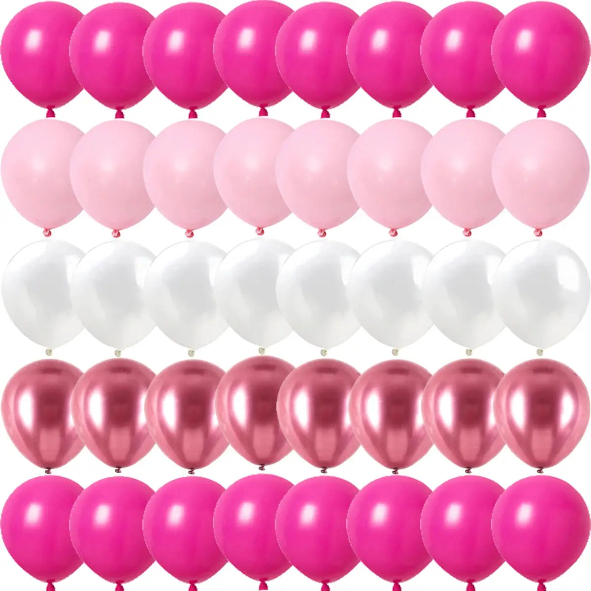 Rose Pink Metal Latex Confetti Balloons For Weddings Birthdays And Parties Matte Globos Decorations