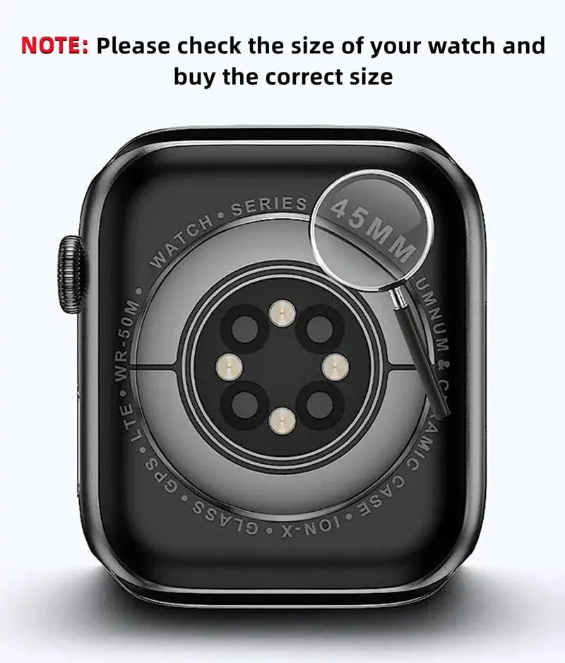 Simples Market 3D film screen protector for Apple Watch Series 9–8–7–6/SE, fits 40–49mm sizes (not tempered glass)