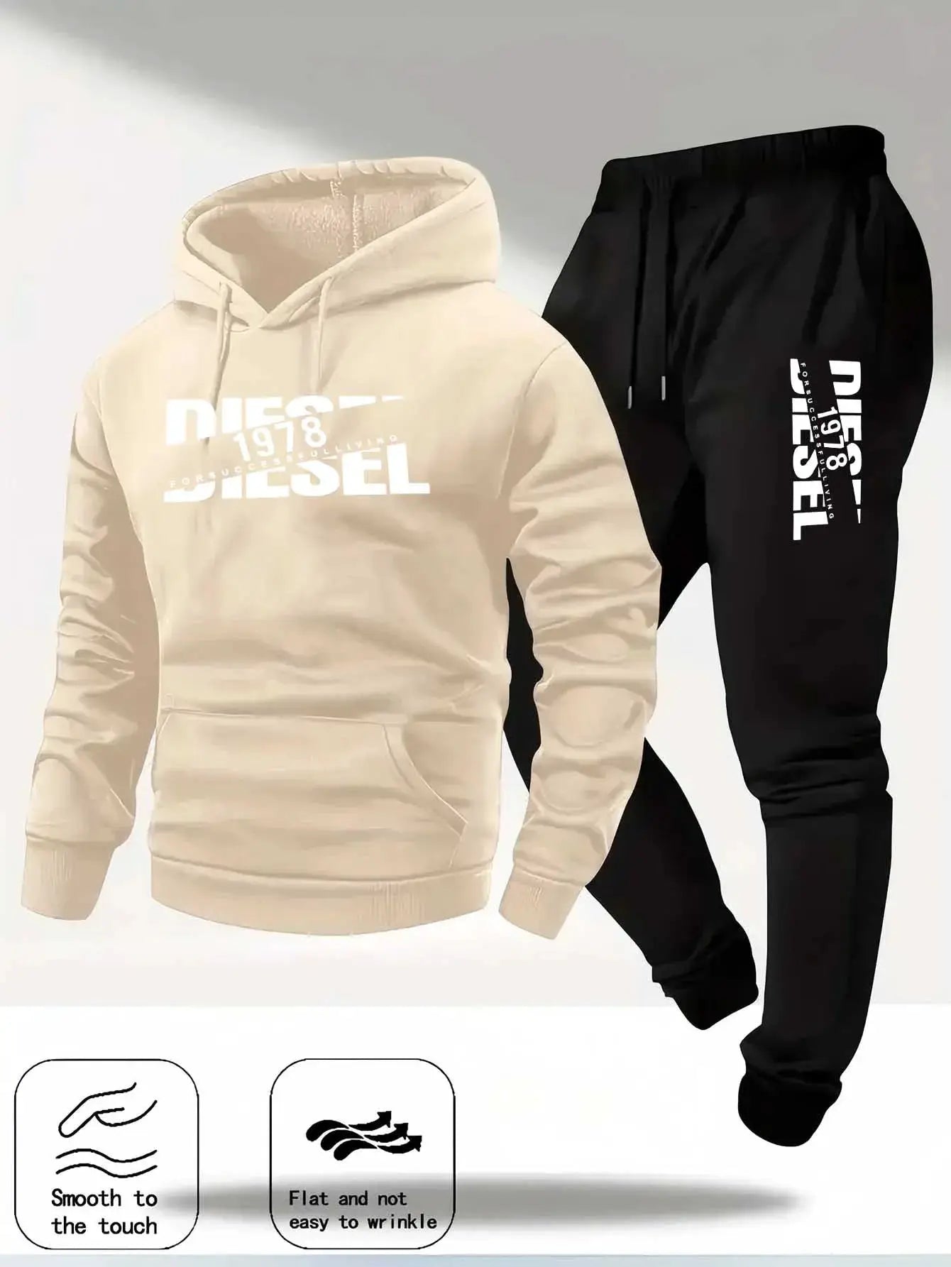 2025 Autumn Winter Hooded Sportswear Two in One Set Hoodie and Pants for Casual Fashion and Comfort