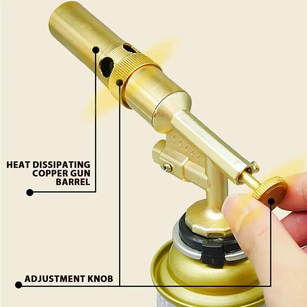 Butane torch by Simples Market, brass handheld gas burner with adjustable knob for welding and camping