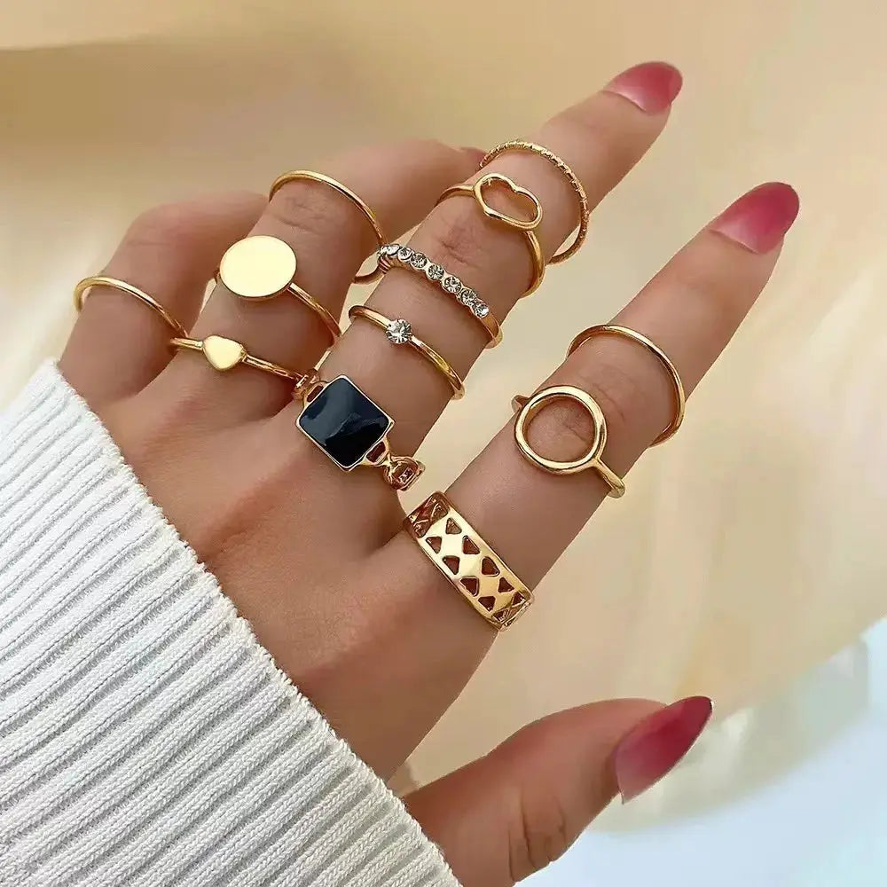 Retro Baroque Imitation Pearl Ring Women Irregular Shape 14K Gold Plated Vintage Style Jewelry