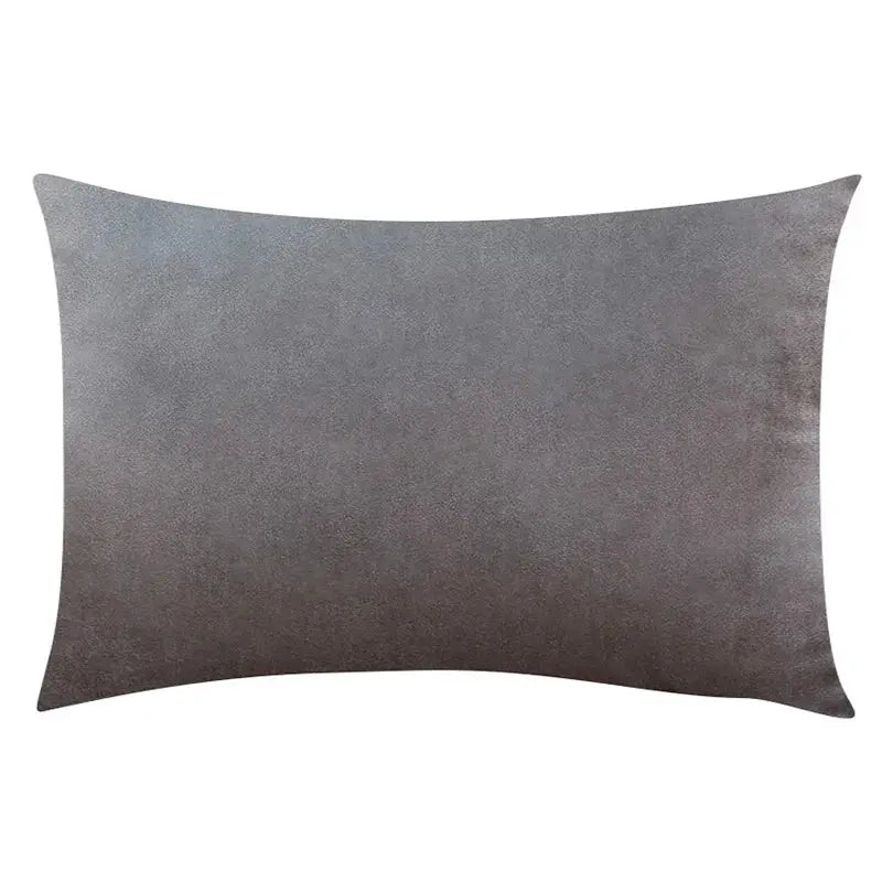 Soft velvet cushion cover, gray-to-taupe gradient, 30x50 cm, for living room sofa