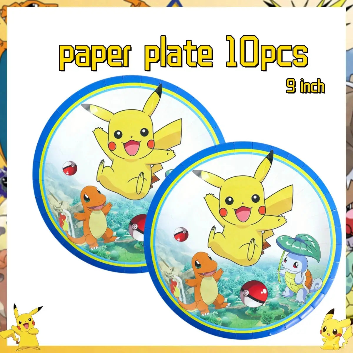 Pokemon Pikachu Birthday Party Decor Set Disposable Tableware Tablecloth Cups Plates Napkins Balloons Baby Shower Kids