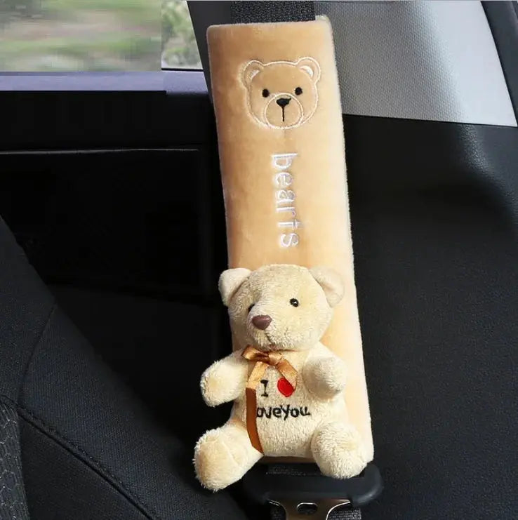 Cute Animal Car Seat Belt Pads Universal Fit Cushion Cover For Shoulder Straps And Belt Protection