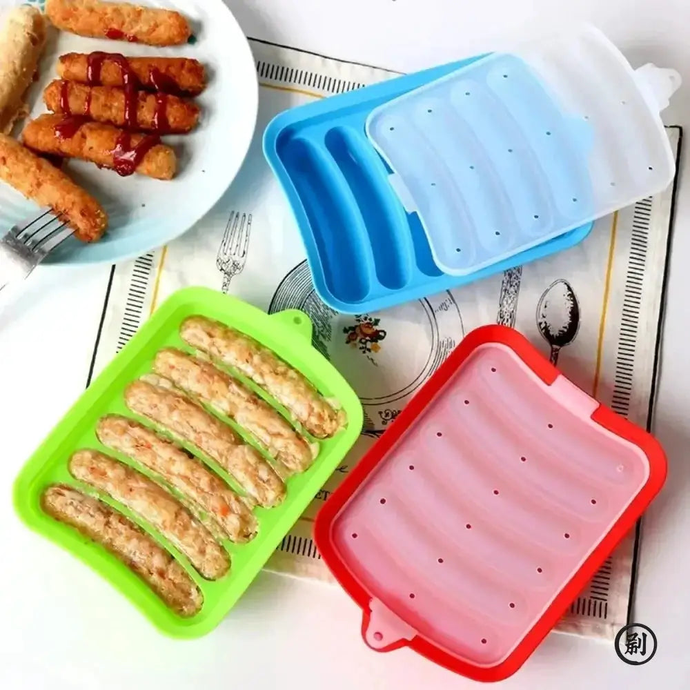 DIY Food Grade Silicone Sausage Mold for Home Use, Baby Food Supplements, Hot Dogs, Ham, Sausage Baking Mold