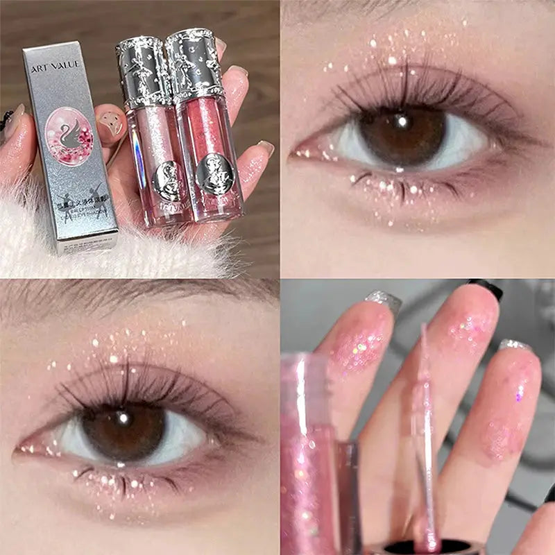 Balletism Liquid Eyeshadow Long Lasting Fine Shimmer Waterproof Glitter Finish For Everyday Wear