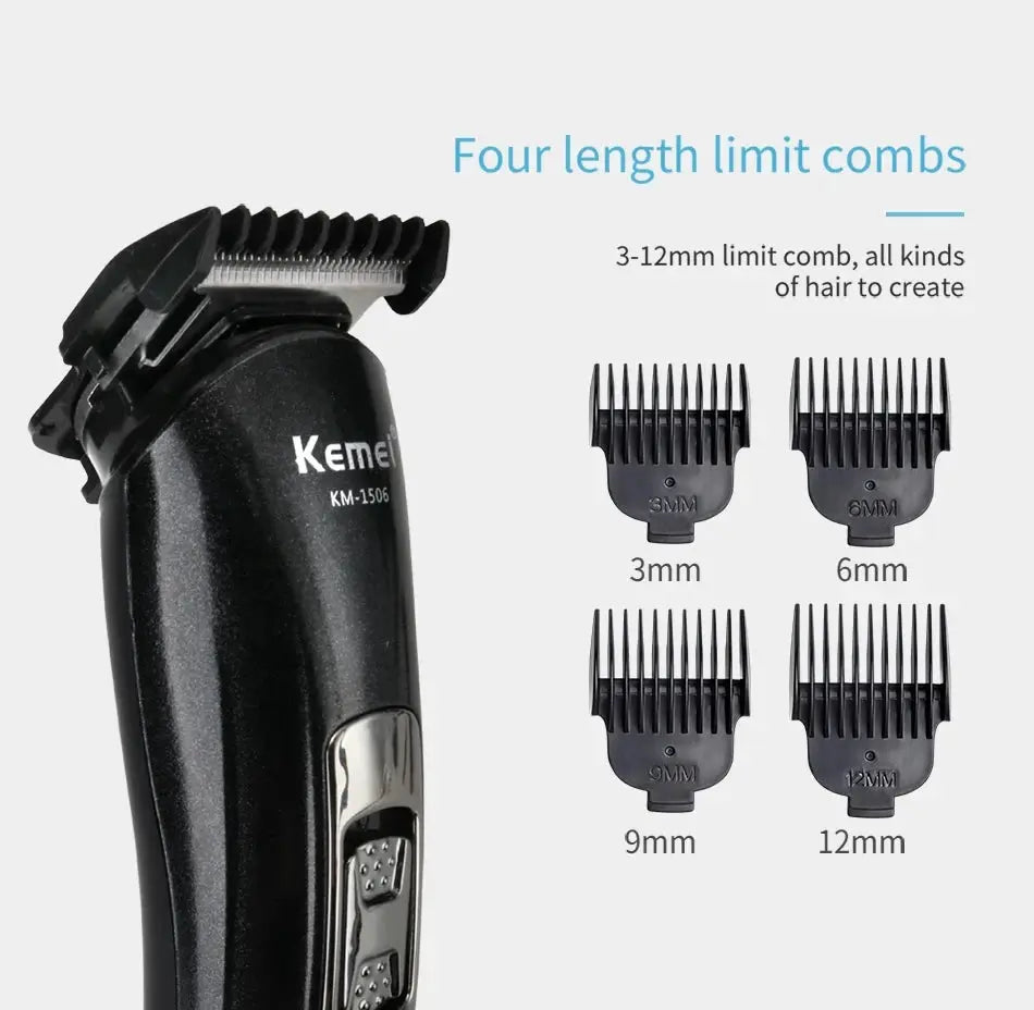 Kemei KM 1506 3 In 1 Electric Shaver USB Charging Hair Trimmer Nose And Face Grooming USB Rechargeable