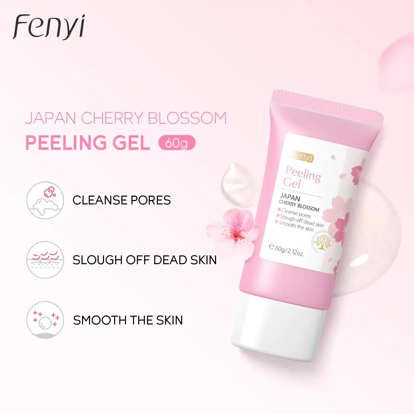 Fenyi Sakura Face Exfoliating Gel Deep Cleansing Brightening Hydration For Radiant Skin