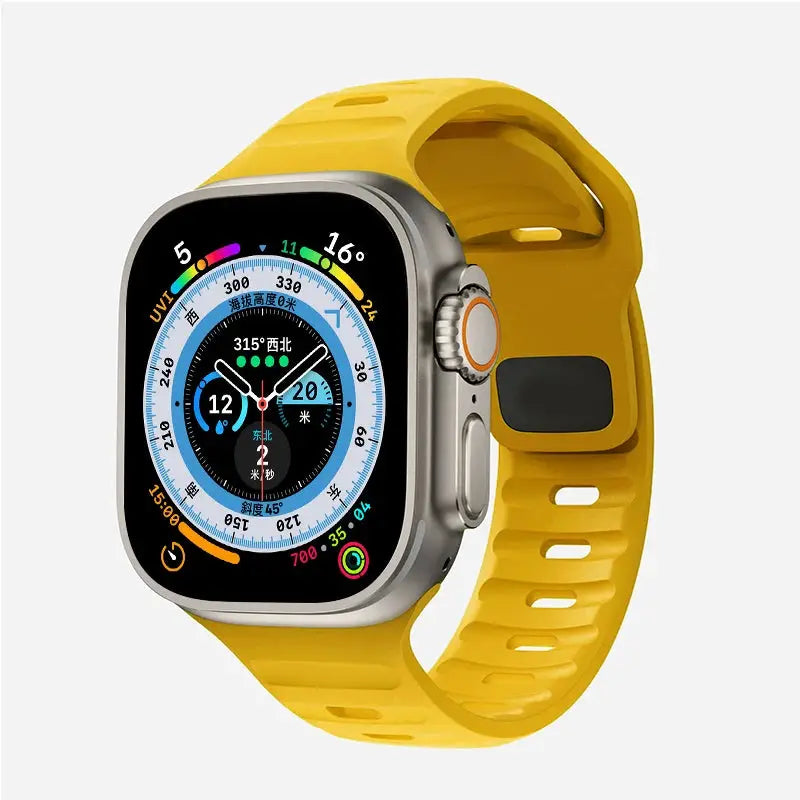 Strap For Apple Watch Band 49mm 44mm 45mm 41mm 40mm 42mm 38mm Soft Silicone sport Bracelet iwatch Serise 8 7 SE 6 5 9 Ultra 49mm
