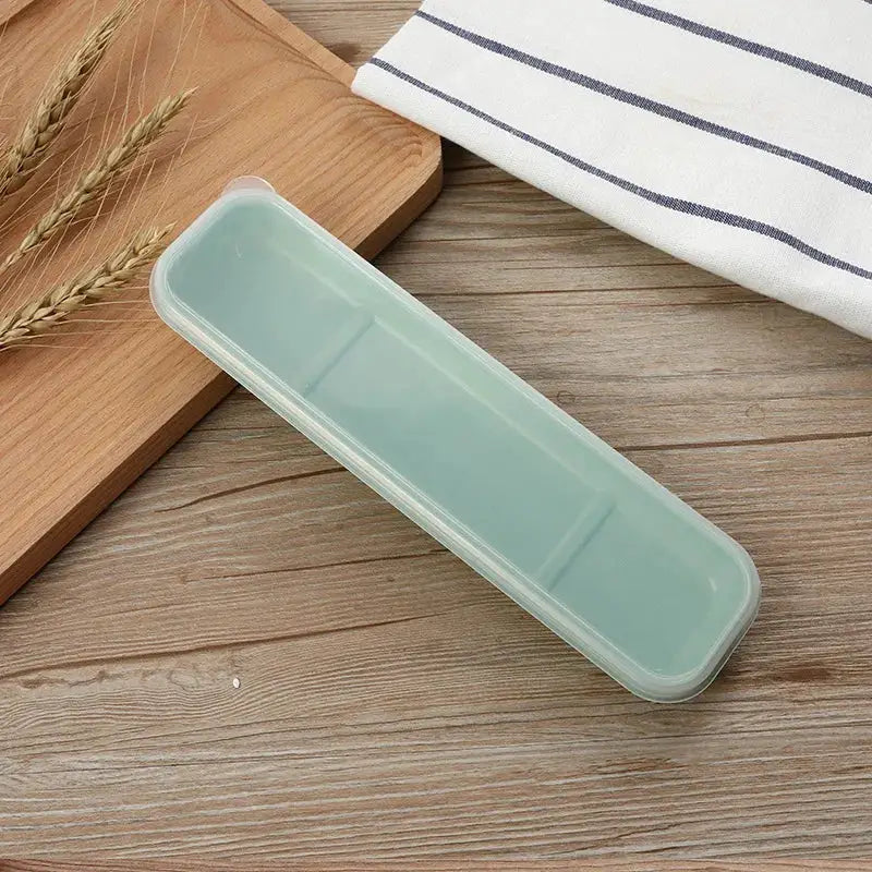 Tableware Box Portable Spoon Fork Cutlery Case With Multicolor Transparent Cover For Students And Household Use