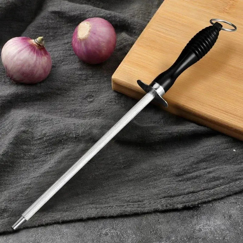 Professional Carbon Steel Knife Sharpener Rod With ABS Handle For Durable Kitchen Tool