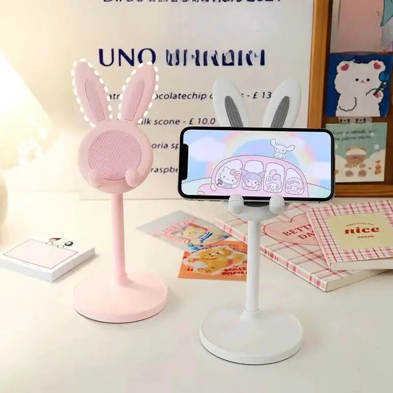 Rabbit Shaped Desktop Phone Stand With Adjustable Height And Tilt For Hands Free Viewing