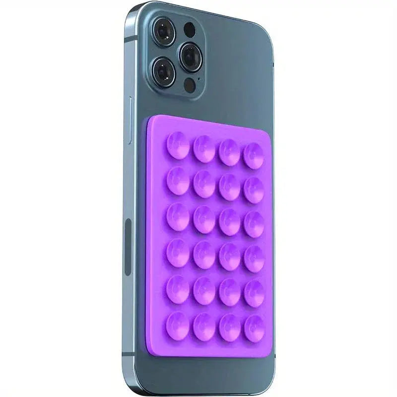 GripMate Silicone Suction Phone Holder Mat Wall Stand With Anti Slip Square Design For Apple Phones