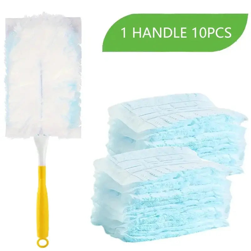 Simples Market 10-count disposable duster refills for Swiffer Duster with blue microfiber pads