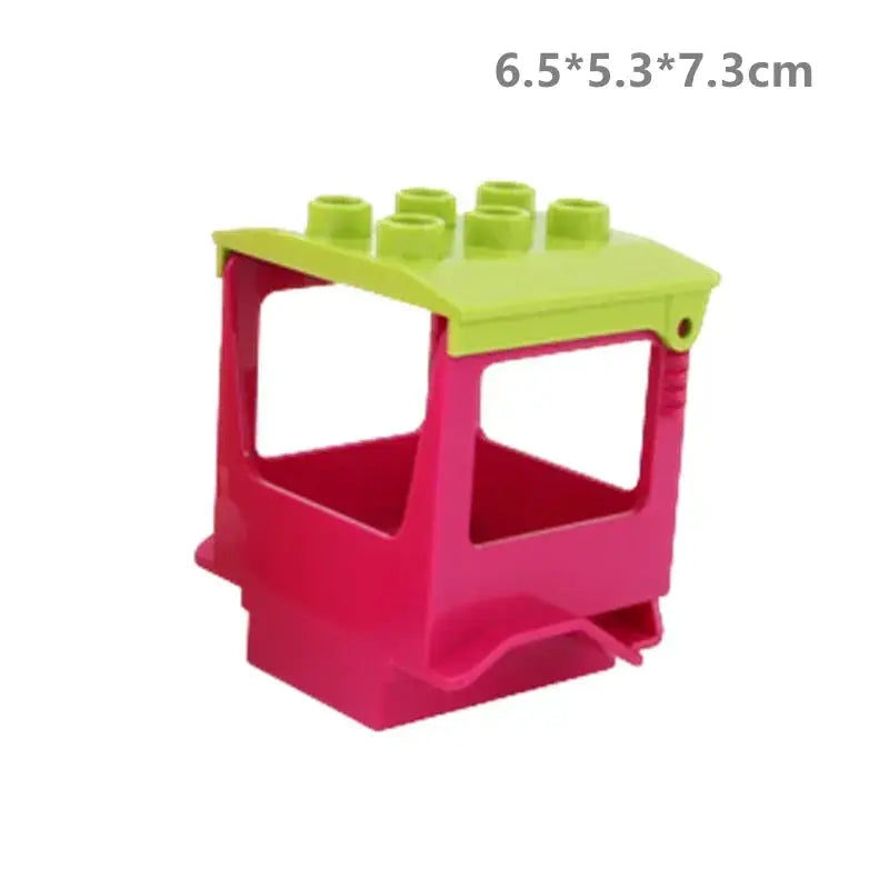 Big Building Blocks Compatible With Large Bricks Road Plates Car Parking Fuel Station Traffic Educational Toys For Kids