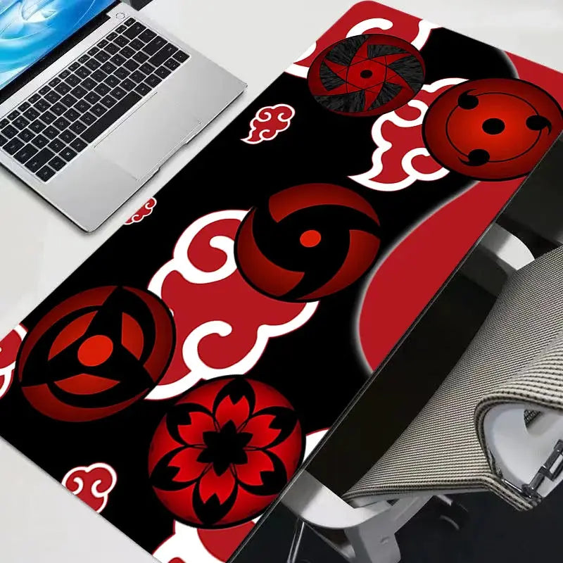 Akatsuki Naruto Mouse Pad Desk Mat for Gaming with Premium Rubber Base Large Keyboard and Mouse Pad