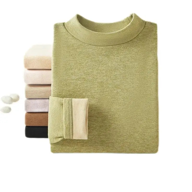 WarmWeave Cashmere Silk Thermal Underwear Set Unisex Padded Thickened Winter Warmth For Autumn And Winter Couples