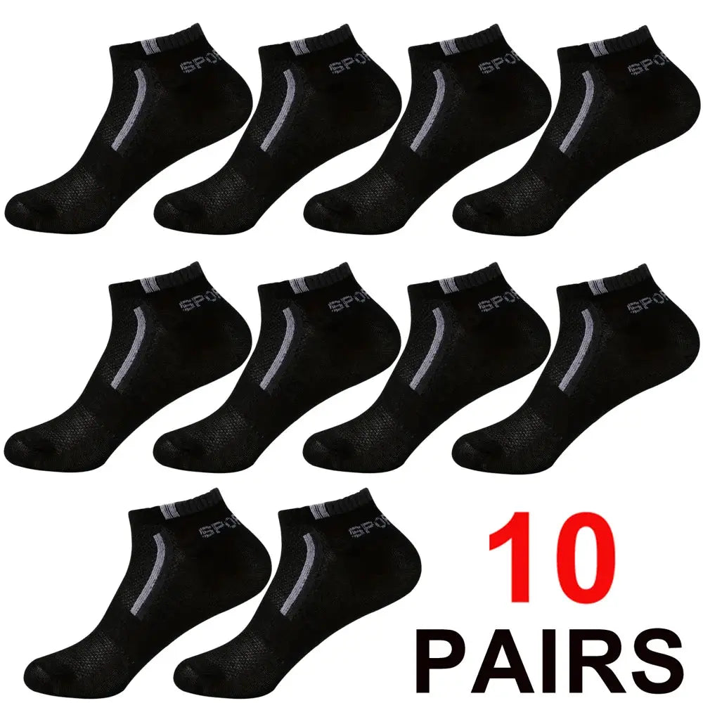 Mens Anti Slip Ankle Boat Socks Five Pairs For Business And Sports Breathable Sweat Resistant Odor Resistant Comfortable