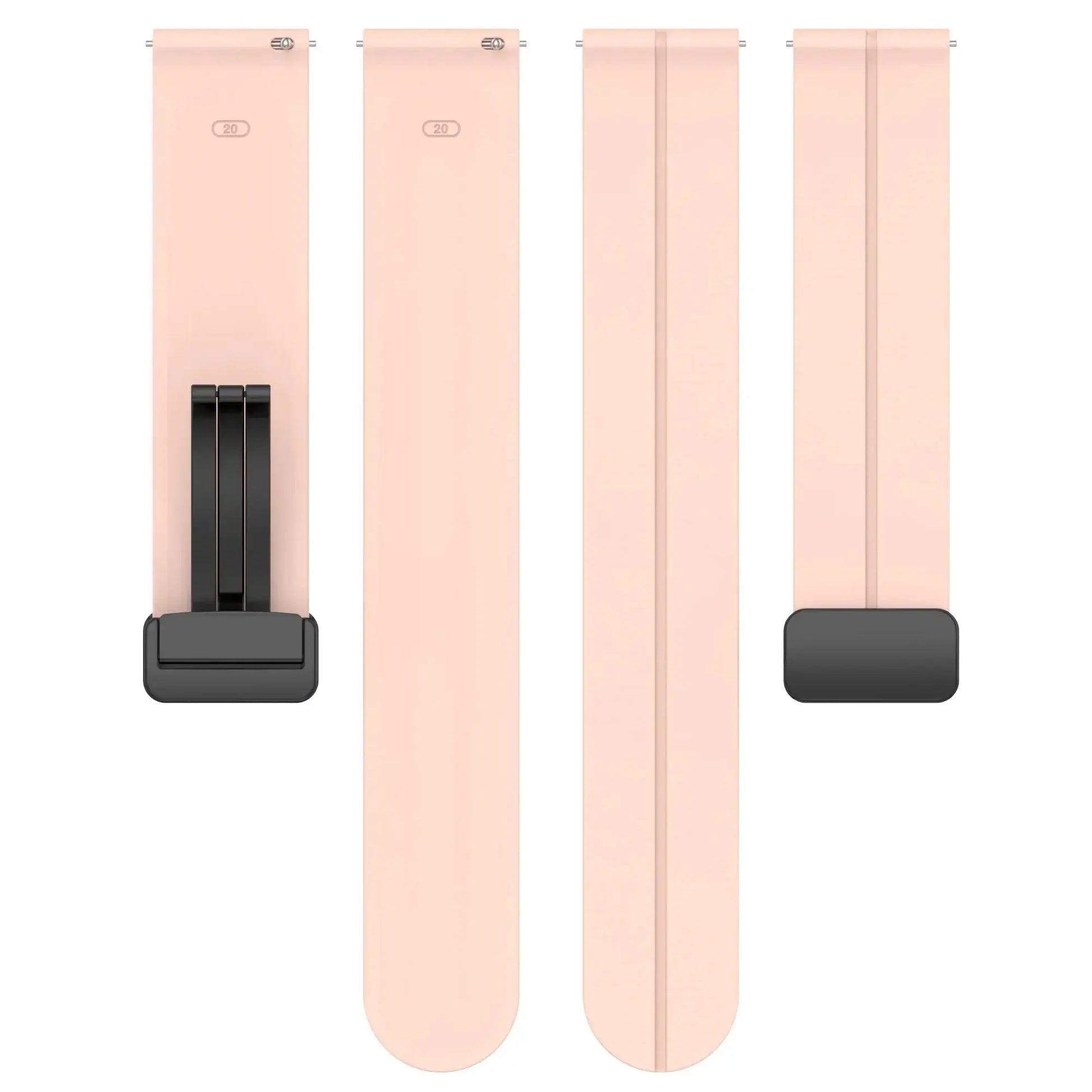 Simples Market pink silicone watch bands, 4×20/22mm, with magnetic buckles for Samsung Galaxy Watch and Huawei GT series