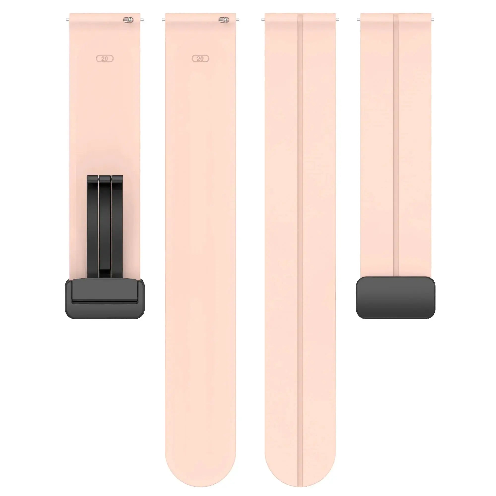 Simples Market pink silicone watch bands, 4×20/22mm, with magnetic buckles for Samsung Galaxy Watch and Huawei GT series