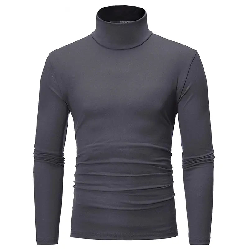 Gaoke Mens High Neck Thermal Shirt Slim Fit Base Layer Long Sleeve Tee For Winter And Autumn