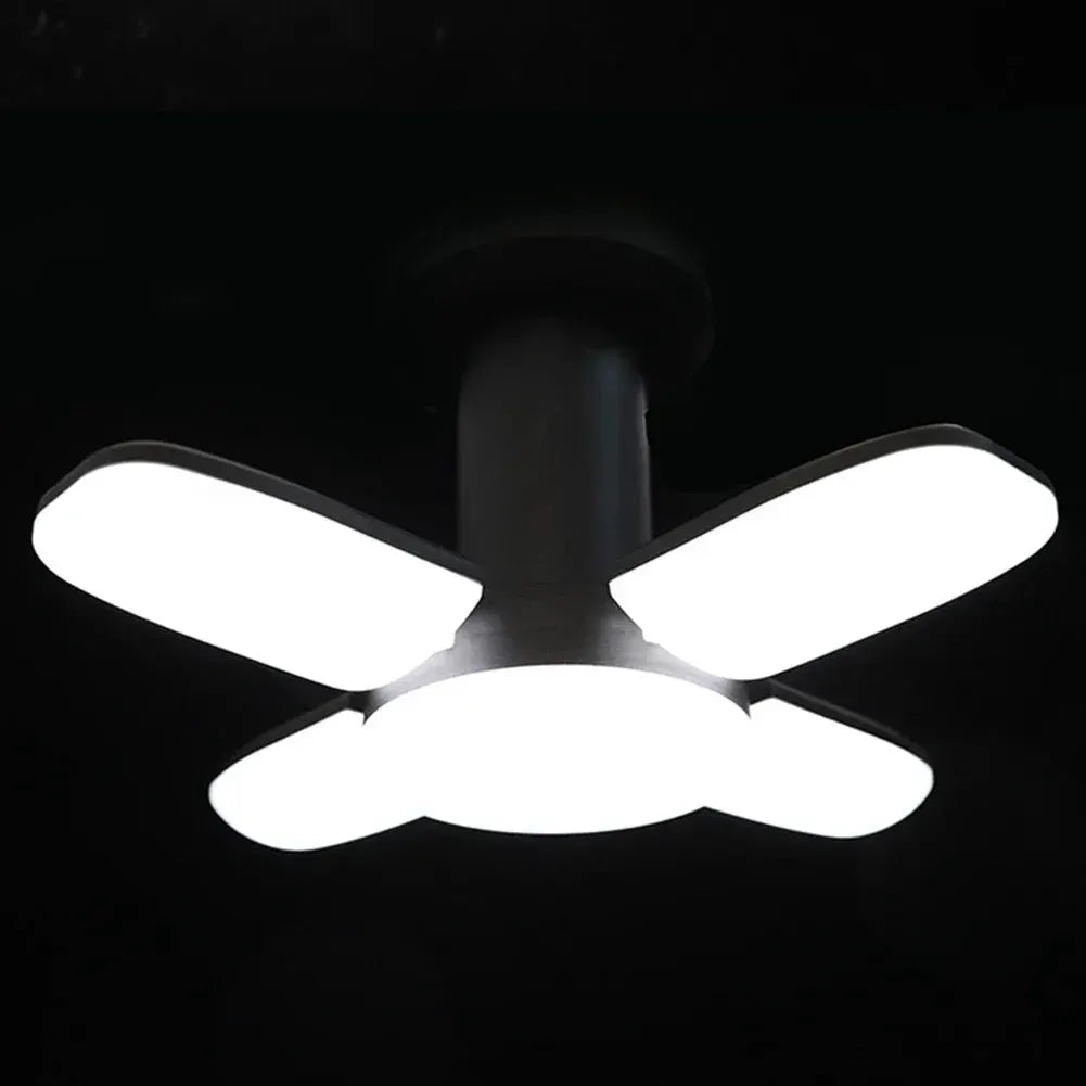 Simples Market LED leaf camping lamp with four white panels, USB rechargeable tent light