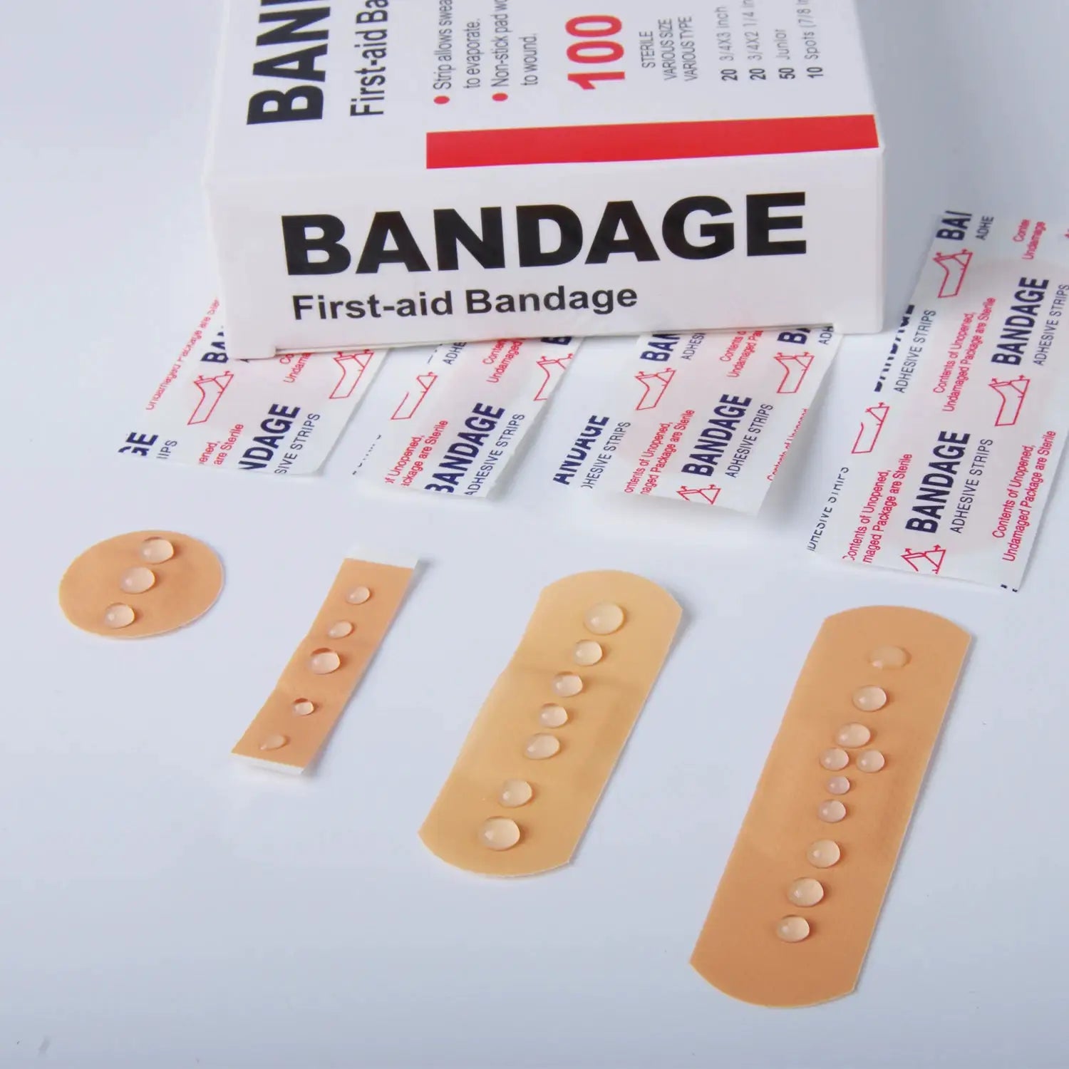 100 Count Baby Bandages Waterproof Breathable Adhesive Plaster Wound Dressings For Children