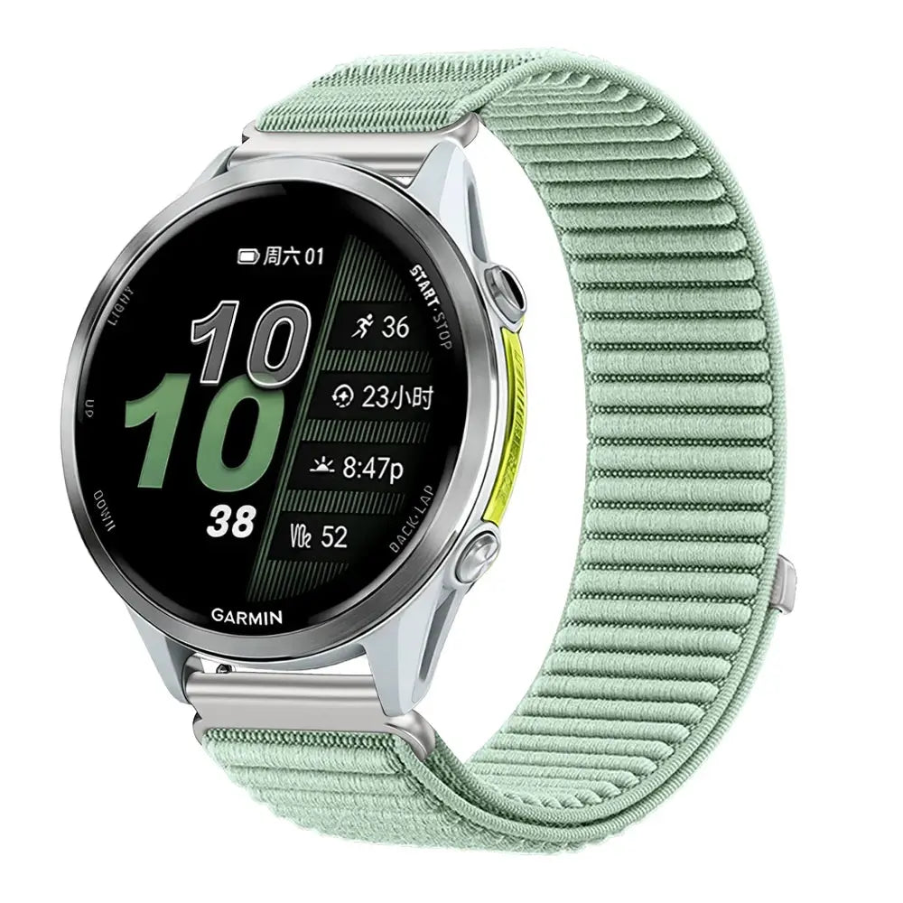 18mm 20mm 22mm Nylon Strap for Garmin Forerunner 970 965 955 570 165 265S/Active 6/5 Breathable Bracelet for Garmin Venu 4/3/3S