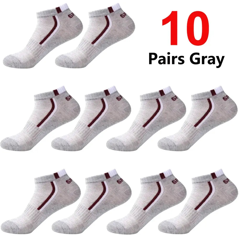 Mens Anti Slip Ankle Boat Socks Five Pairs For Business And Sports Breathable Sweat Resistant Odor Resistant Comfortable