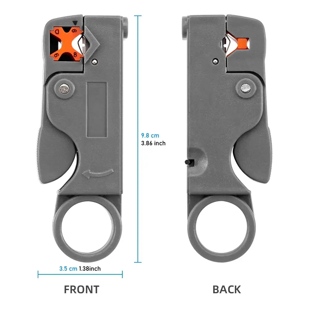 Stripping Pliers Wire Stripper Tool Stainless Steel Decrusting Cable Stripper With Adjustable Blade Depth Insulated