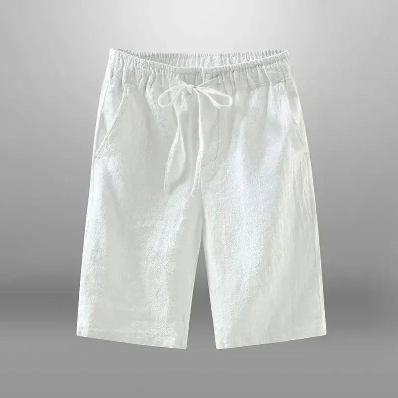 Men's Cotton Linen Shorts Casual Breathable Beach Shorts For Vacation Gym And Everyday Wear