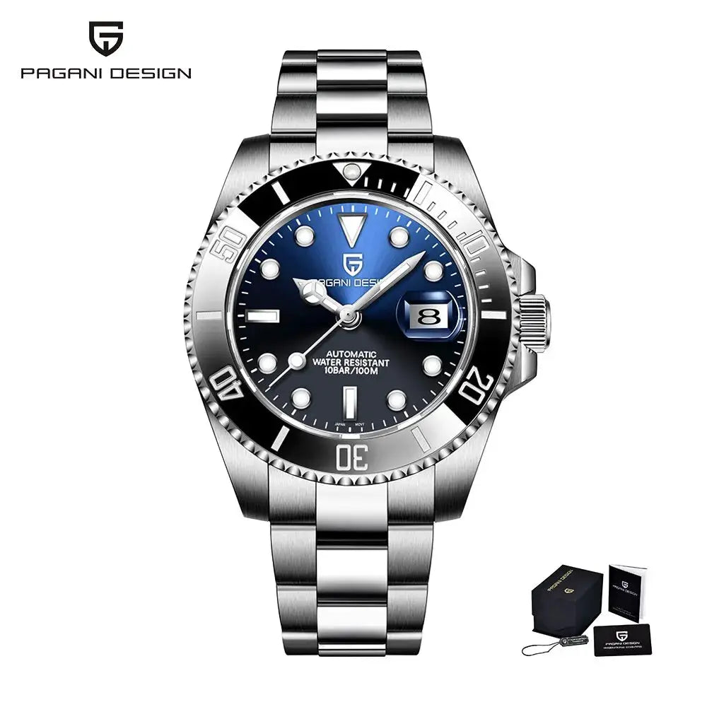PAGANI DESIGN 2026 Mens Automatic Mechanical Watch 40mm Stainless Steel Waterproof Miyota 8215 Relogio