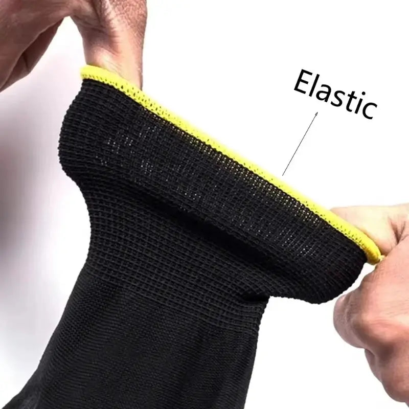 20 50 Pcs Nylon PU Coated Work Gloves Non Slip Durable Safety Gloves for Work and Camping