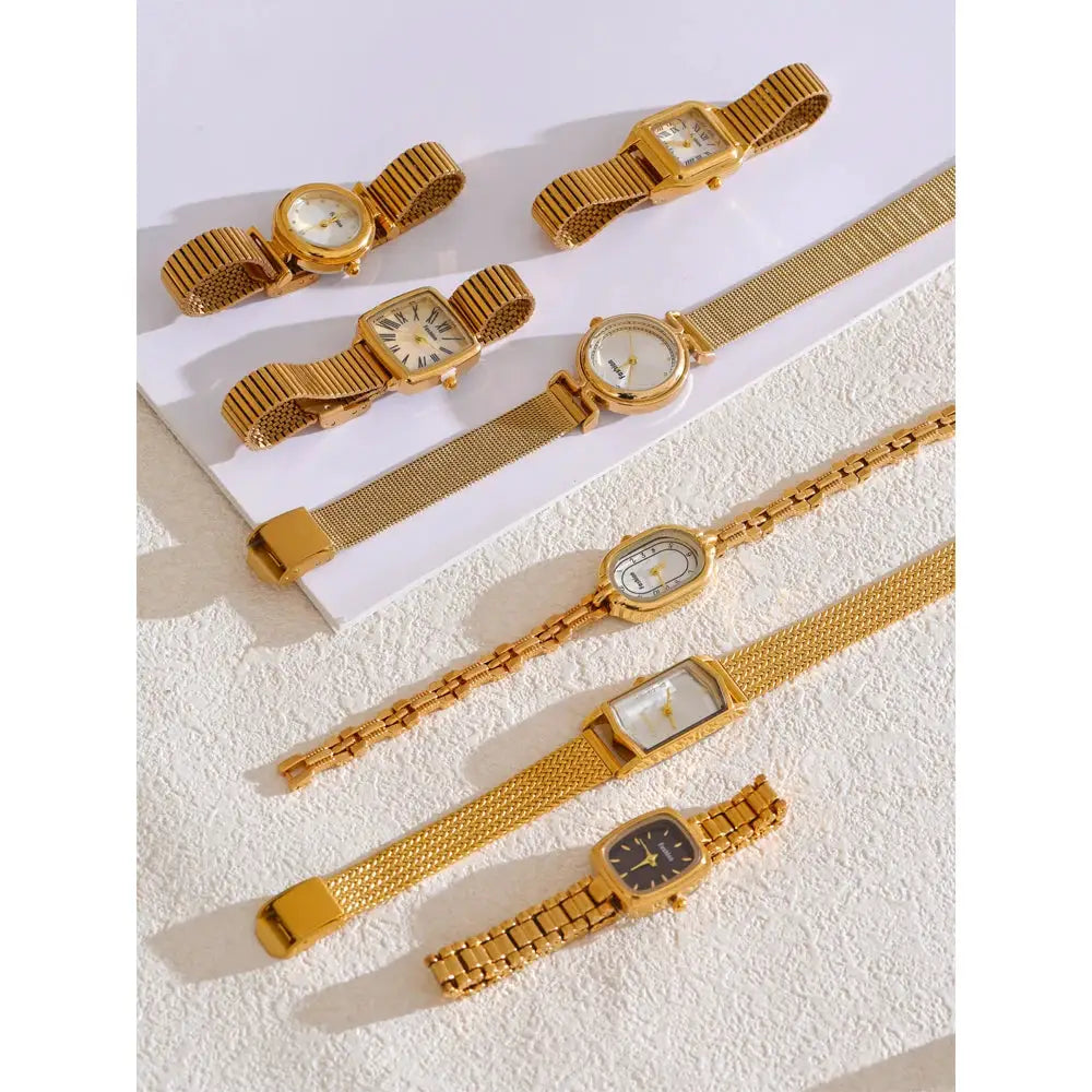 Yhpup Fashion Stainless Steel Ladies Watch With 18K Gold PVD Plating Japanese Movement 3 ATM Water Resistant