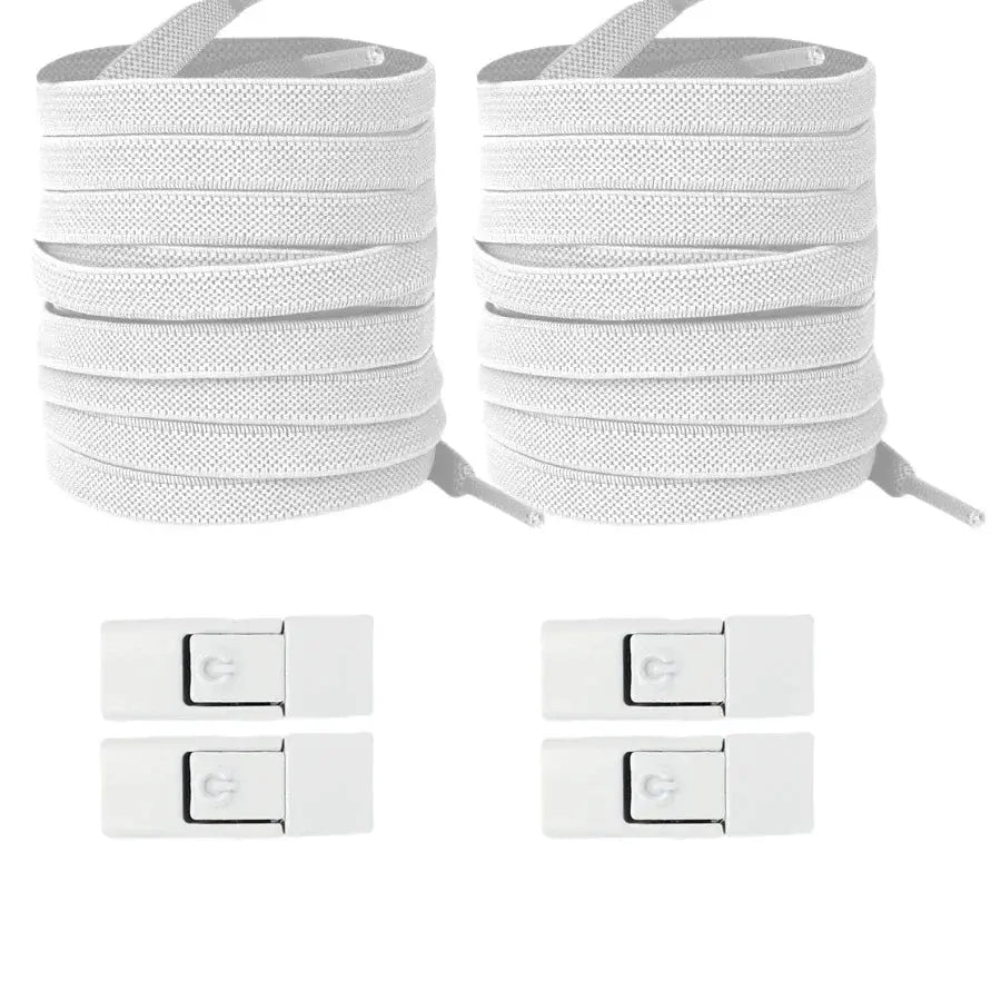 Elastic No Tie Shoelaces Press Lock For Sneakers 8mm Widened Flat Laces For Kids And Adults