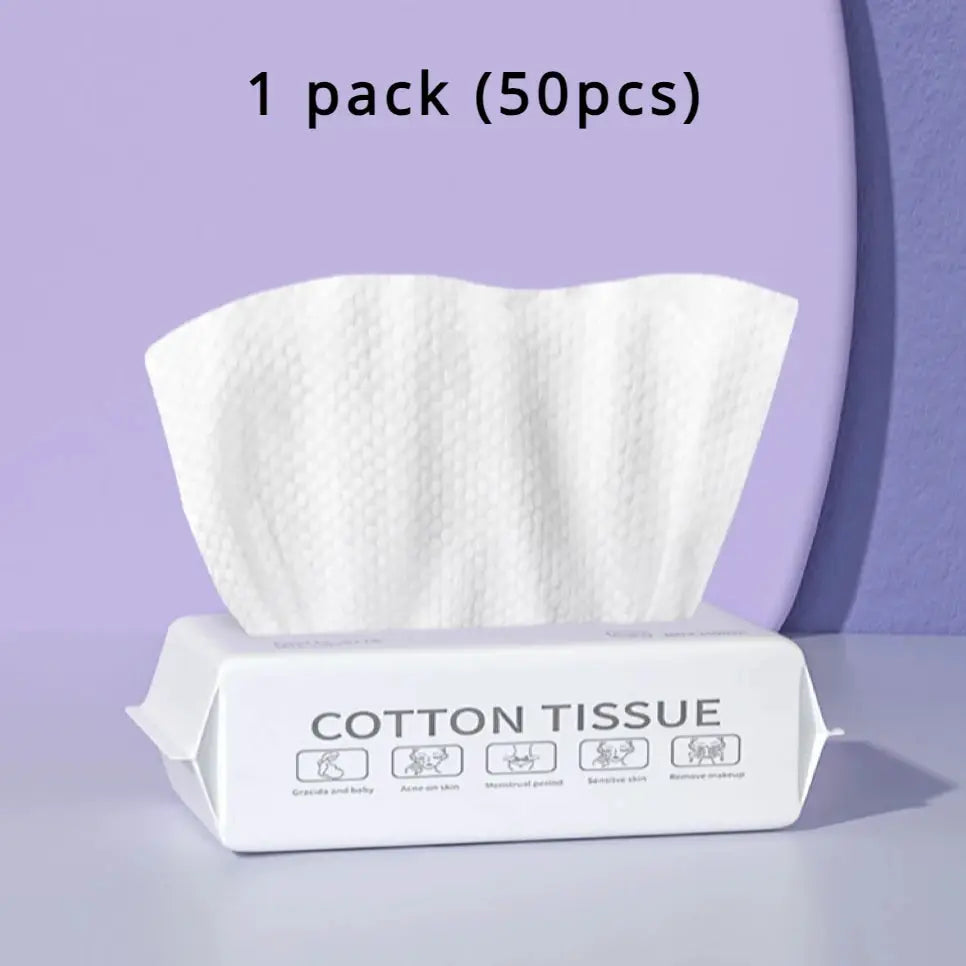 Soft Cotton Disposable Face Towels Pack 50 Or 100 Pcs For Washing And Drying Face Bathroom Essentials