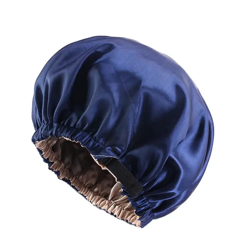 SilkNest Satin Sleep Bonnet Adjustable Double Layer Large Satin Lining For All Night Curly Hair Protection
