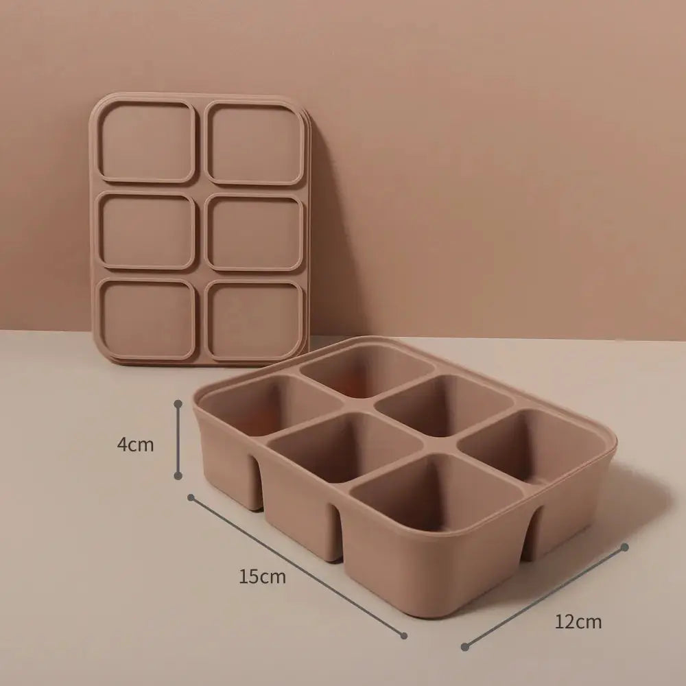 Silicone Ice Cube Tray With Lids For Beverages And Baby Food Storage Molds Flexible BPA Free