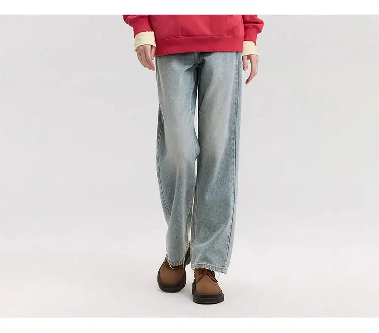 Semir Jeans Women Vintage Wide Leg Trousers Spring 2025 Soft Denim