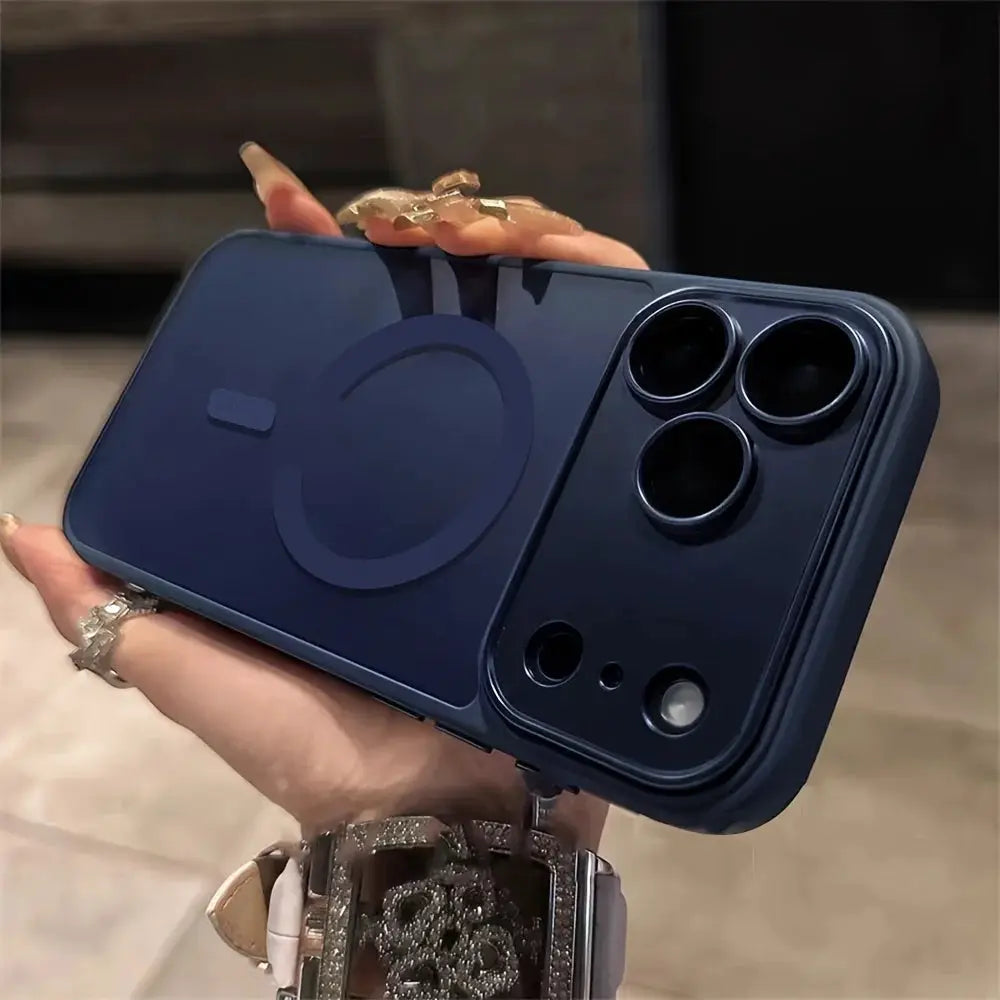 LuxeShield Magnetic Matte Translucent Shockproof Case For iPhone 11 To 17 Pro Max With MagSafe