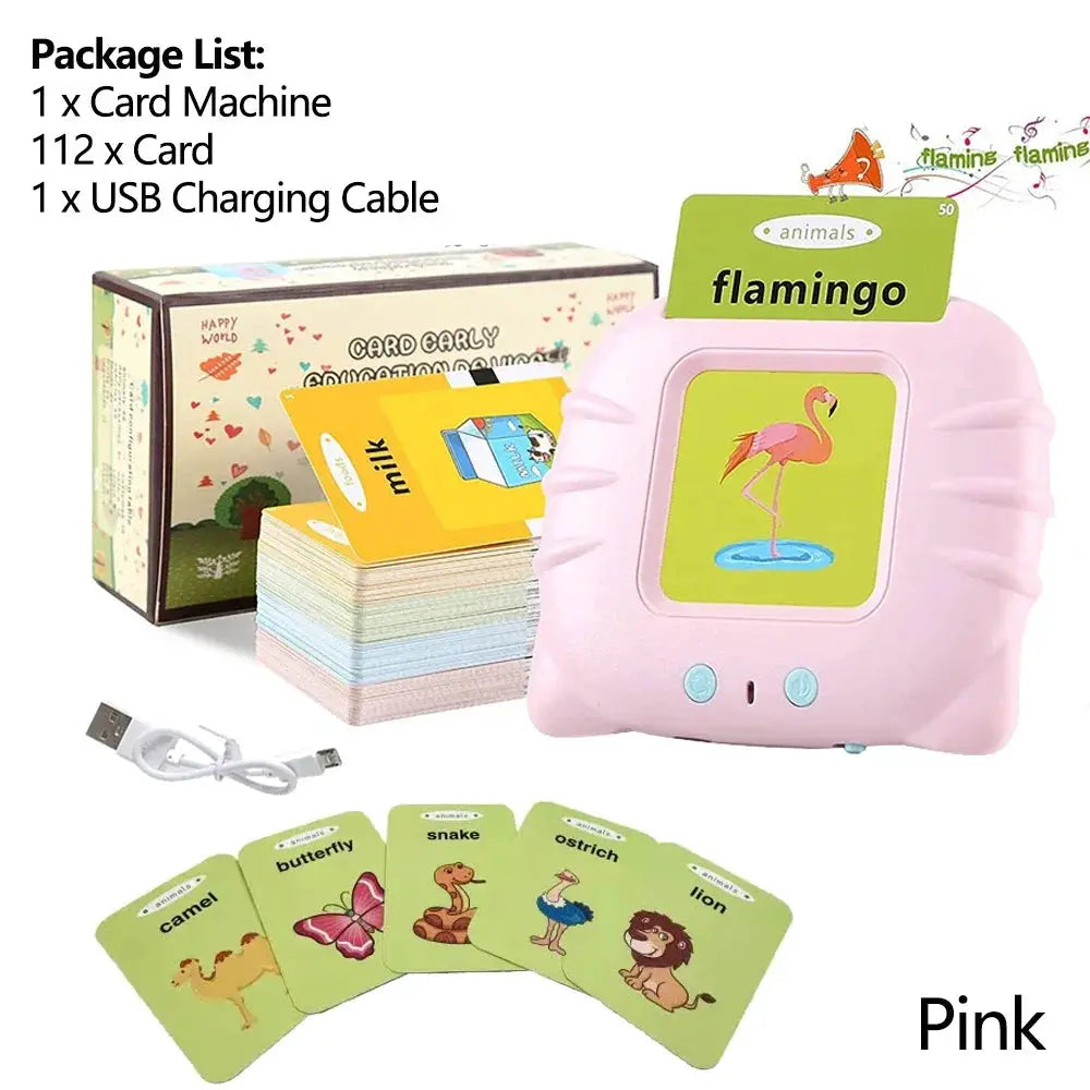 Talking Flashcards For Kids Preschool Learning Toy Engaging Electronic Audio Book Machine For Early Education Gift