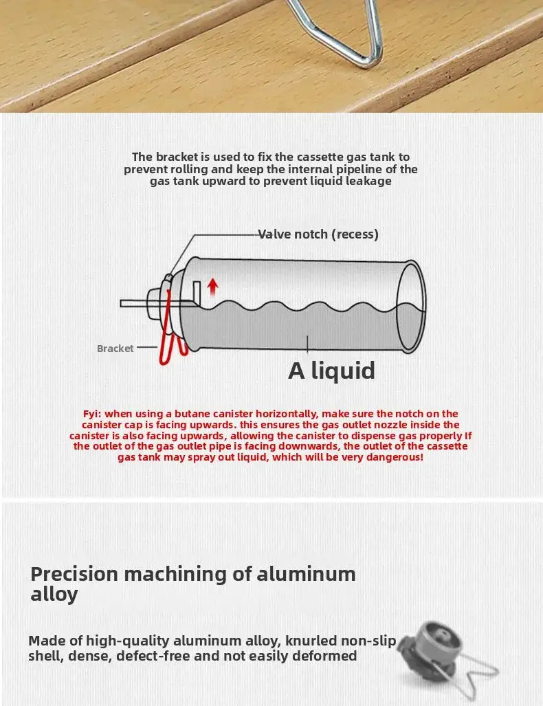 Simples Market aluminum alloy butane adapter with bracket for camping stoves