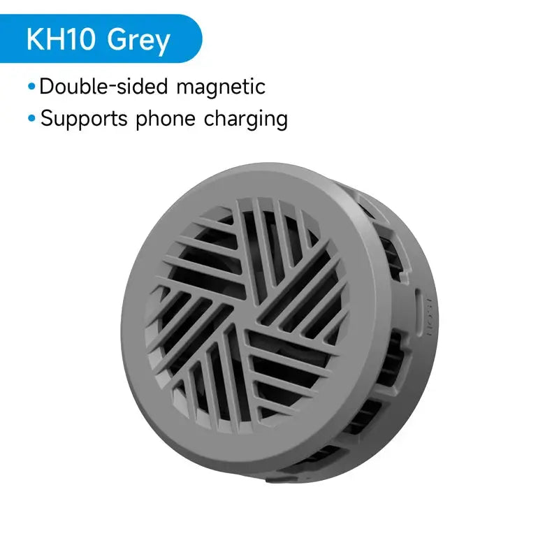 Hagibis magnetic phone cooler, grey circular universal cooling fan for smartphones