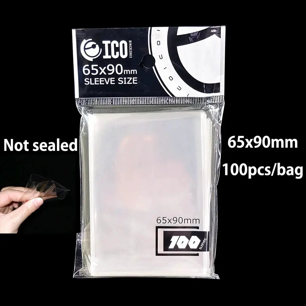 100 Pack High Quality Transparent Trading Card Sleeves For Magic The Gathering And Yu Gi Oh Sealed And Unsealed