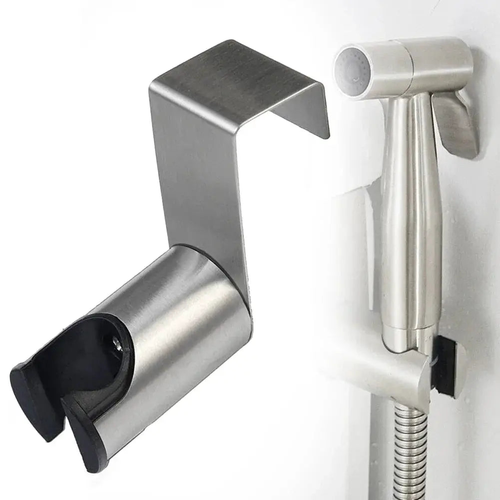 Stainless steel bidet sprayer holder bracket for wall-mounted hand shower by Simples Market