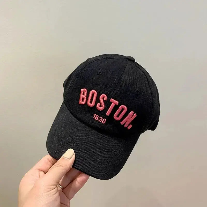 Solid Letter Kids Baseball Cap With Embroidery Adjustable Sun Hat For Boys And Girls Spring Summer